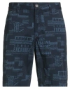 Armani Exchange Man Shorts & Bermuda Shorts Navy Size 33 Cotton, Elastane In Blue