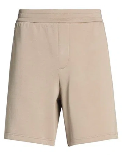 Armani Exchange Man Shorts & Bermuda Shorts Sand Size M Cotton, Polyester, Elastane In Brown