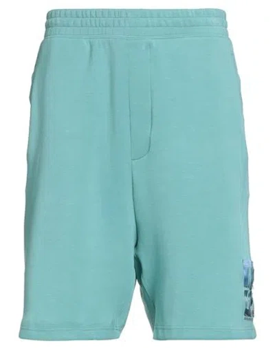 Armani Exchange Man Shorts & Bermuda Shorts Sky Blue Size Xl Modal, Polyester, Elastane