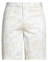 Armani Exchange Man Shorts & Bermuda Shorts White Size 34 Cotton, Elastane