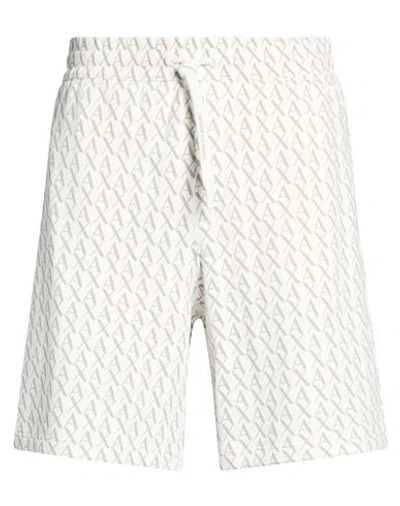 Armani Exchange Man Shorts & Bermuda Shorts White Size M Cotton In Neutral