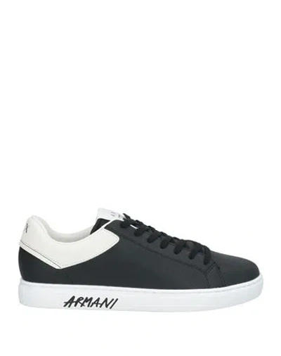 Armani Exchange Man Sneakers Black Size 11 Cow Leather