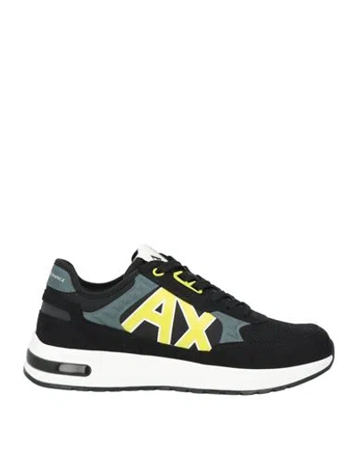 Armani Exchange Man Sneakers Black Size 11 Polyester, Polyurethane, Thermoplastic Polyurethane