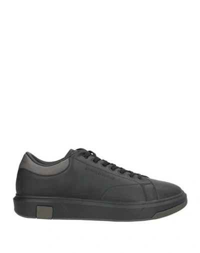 Armani Exchange Man Sneakers Black Size 12 Cow Leather