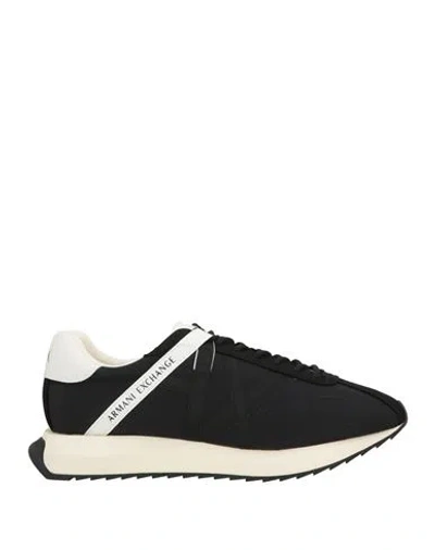Armani Exchange Man Sneakers Black Size 6 Polyamide, Elastane, Polyurethane