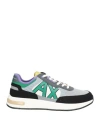 Armani Exchange Man Sneakers Black Size 6 Polyester, Polyurethane In Multi
