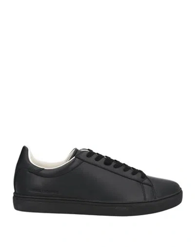 Armani Exchange Man Sneakers Black Size 12 Bovine Leather