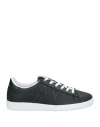 Armani Exchange Man Sneakers Black Size 7 Cow Leather, Polyester In Black