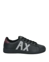 Armani Exchange Man Sneakers Black Size 8 Leather