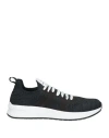 Armani Exchange Logo-jacquard Knitted Sneakers In Black