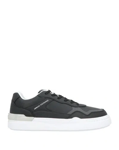 Armani Exchange Man Sneakers Black Size 8 Synthetisches Material