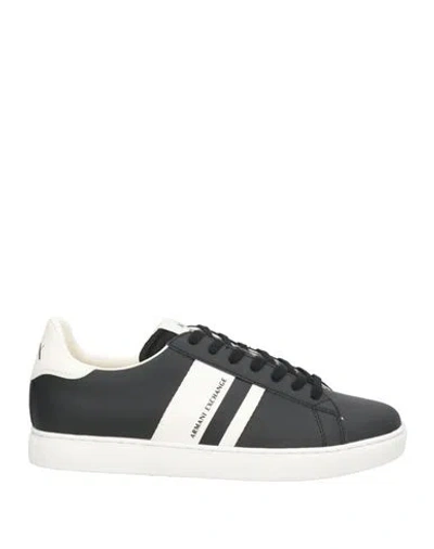 Armani Exchange Man Sneakers Black Size 8.5 Polyester, Polyurethane