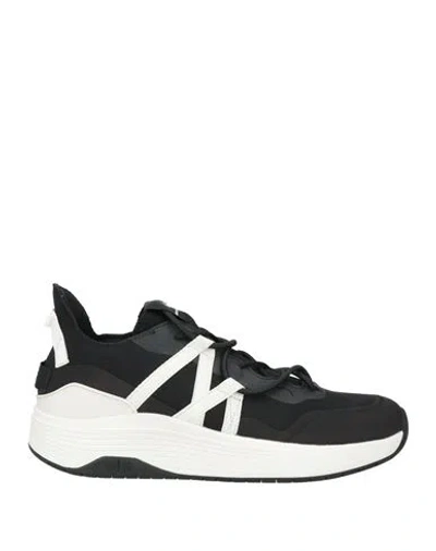 Armani Exchange Man Sneakers Black Size 9 Polyamide, Elastane, Polyester