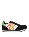 Armani Exchange Man Sneakers Black Size 9 Polyamide, Polyurethane, Polyester