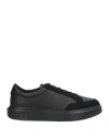 Armani Exchange Man Sneakers Black Size 9 Polyester, Polyurethane In Black