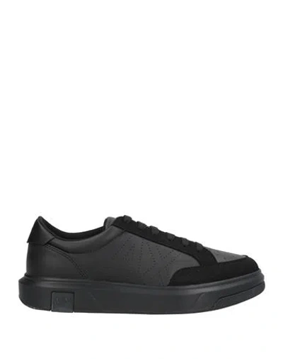 Armani Exchange Man Sneakers Black Size 9 Polyester, Polyurethane
