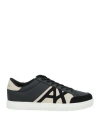 Armani Exchange Man Sneakers Black Size 9 Polyester, Polyurethane In Black