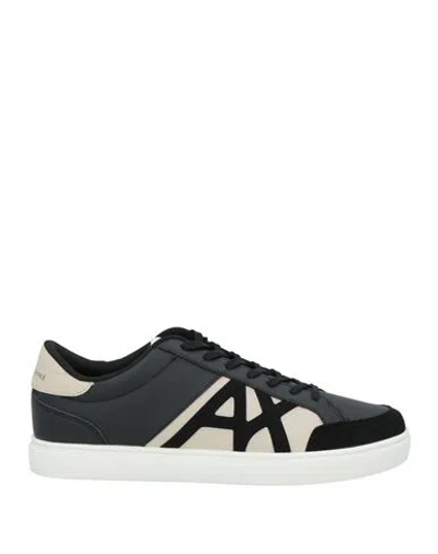 Armani Exchange Man Sneakers Black Size 9 Polyester, Polyurethane