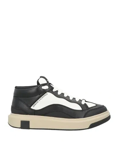 Armani Exchange Man Sneakers Black Size 9 Polyester, Polyurethane