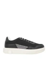 Armani Exchange Man Sneakers Black Size 9 Polyester, Polyurethane In Black