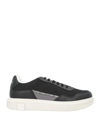 Armani Exchange Man Sneakers Black Size 9 Polyester, Polyurethane