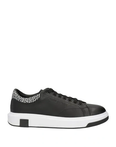 Armani Exchange Man Sneakers Black Size 9 Polyester, Polyurethane In Black
