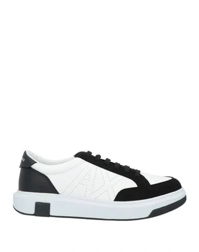Armani Exchange Man Sneakers Black Size 9 Polyester, Polyurethane Coated