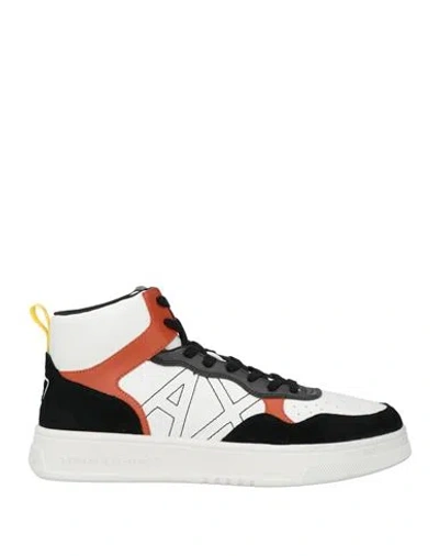 Armani Exchange Man Sneakers Black Size 9 Polyester, Polyurethane Coated