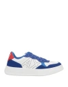 Armani Exchange Man Sneakers Bright Blue Size 9 Cow Leather, Polyester, Polyurethane In Blue