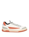 Armani Exchange Man Sneakers Cream Size 9 Polyester, Polyurethane In White