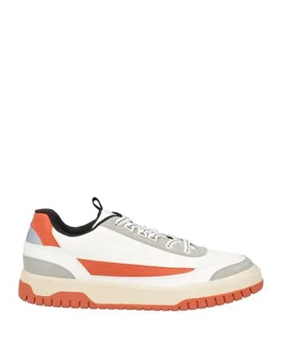 Armani Exchange Man Sneakers Cream Size 9 Polyester, Polyurethane In White