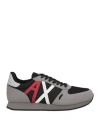 Armani Exchange Man Sneakers Grey Size 9 Polyamide, Polyurethane, Polyester