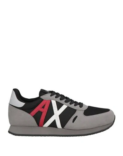 Armani Exchange Man Sneakers Grey Size 9 Polyamide, Polyurethane, Polyester In Grey