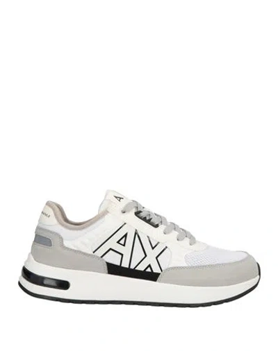 Armani Exchange Man Sneakers Grey Size 9 Polyester, Polyurethane