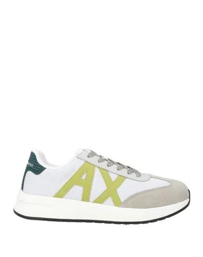 Armani Exchange Man Sneakers Grey Size 9 Polyester, Polyurethane, Cow Leather