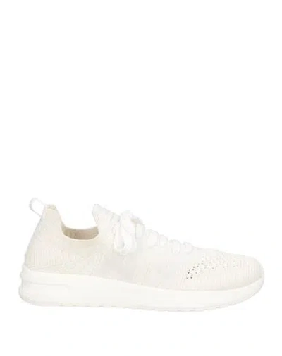 Armani Exchange Man Sneakers Ivory Size 10 Polyester In Multi