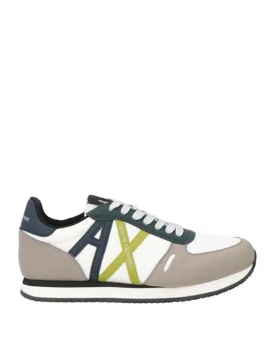 Armani Exchange Man Sneakers Lead Size 9 Polyamide, Polyurethane, Polyester In Grey
