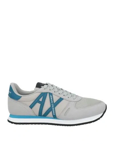 Armani Exchange Man Sneakers Light Grey Size 9 Polyamide, Elastane, Polyurethane, Polyester