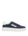 Armani Exchange Man Sneakers Midnight Blue Size 6 Polyester, Polyurethane Coated In Blue