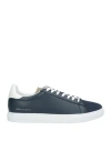 Armani Exchange Man Sneakers Midnight Blue Size 10 Cow Leather In Blue