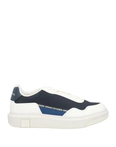 Armani Exchange Man Sneakers Midnight Blue Size 7 Polyester, Polyurethane, Elastane