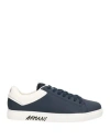 Armani Exchange Man Sneakers Midnight Blue Size 9 Cow Leather