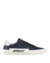 Armani Exchange Man Sneakers Midnight Blue Size 9 Polyester, Polyurethane Coated In Blue