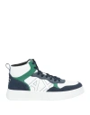 Armani Exchange Man Sneakers Midnight Blue Size 9 Polyester, Polyurethane Coated In Blue
