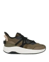 Armani Exchange Man Sneakers Military Green Size 8 Polyamide, Elastane, Polyester In Green