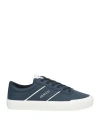 Armani Exchange Man Sneakers Navy Size 6 Polyester, Polyurethane Coated In Navy Blue