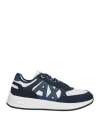 Armani Exchange Man Sneakers Navy Size 8.5 Polyester, Polyurethane In Navy