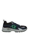 Armani Exchange Man Sneakers Navy Size 9 Polyester, Polyurethane In Blue