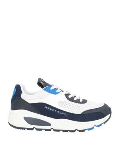 Armani Exchange Man Sneakers Navy Size 9 Polyester, Polyurethane In Multi