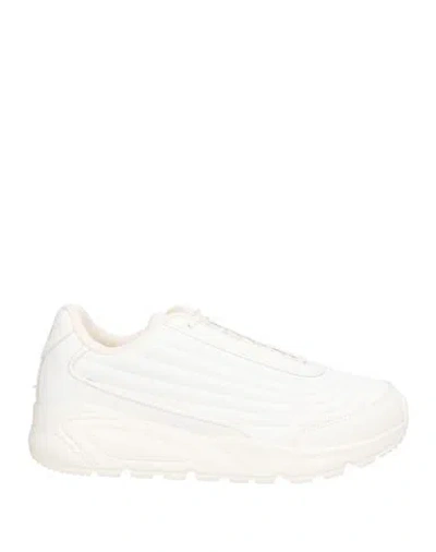 Armani Exchange Man Sneakers Off White Size 8 Textile Fibers